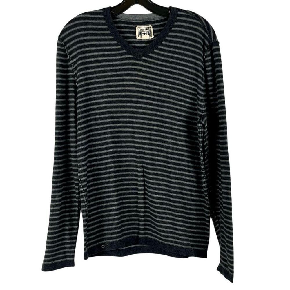 Converse One Star Stripe Long Sleeve Sweater Medium